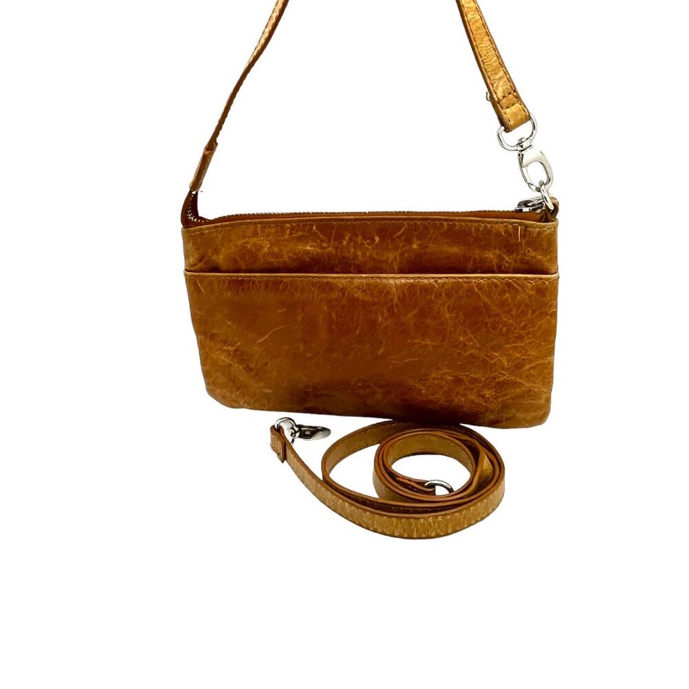 Hobo Purse Crossbody 'CRISTEL' Organizer Convertible Clutch Bag Cognac Brown